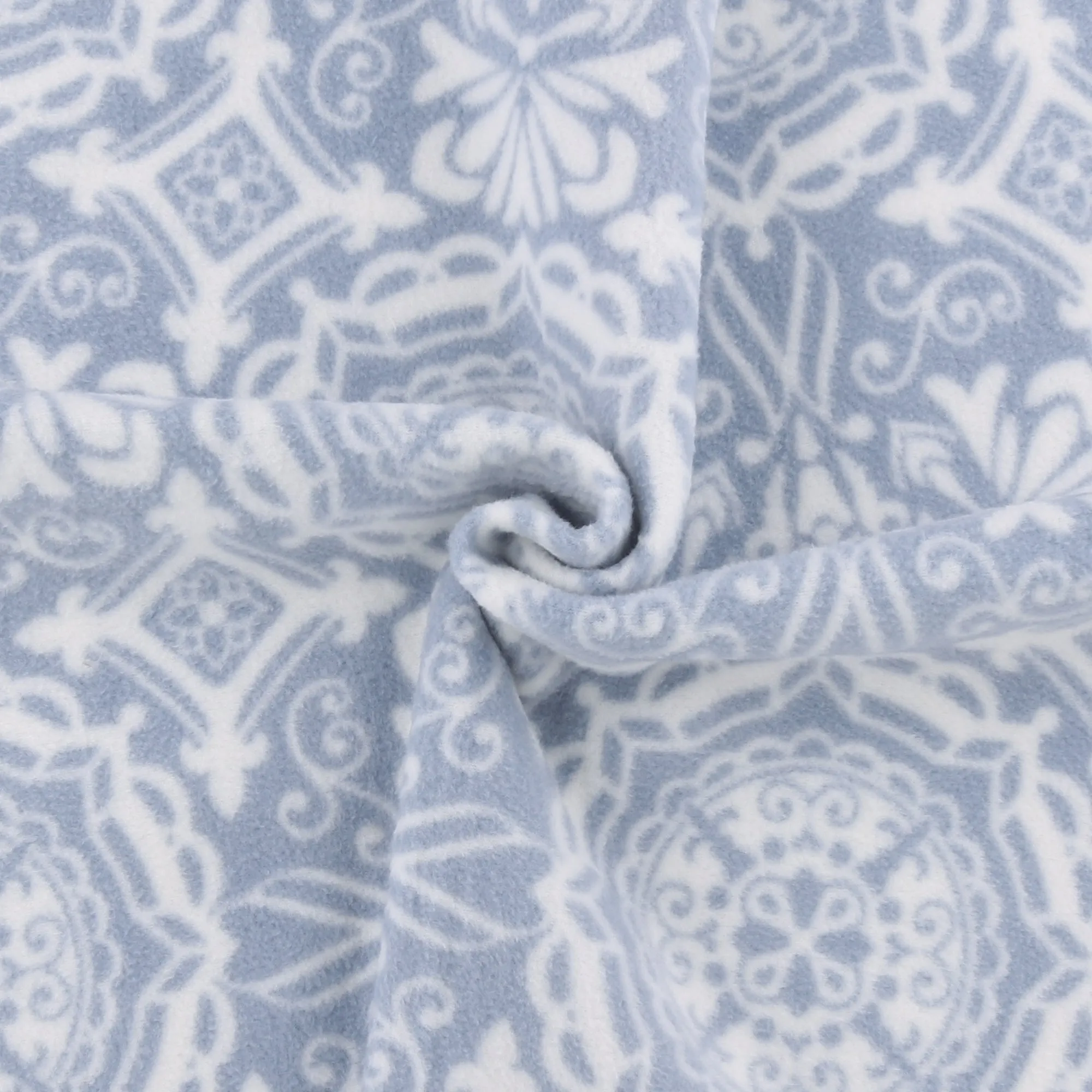 Anti Pill Fleece Print - MONTANA - 045 - Chambray