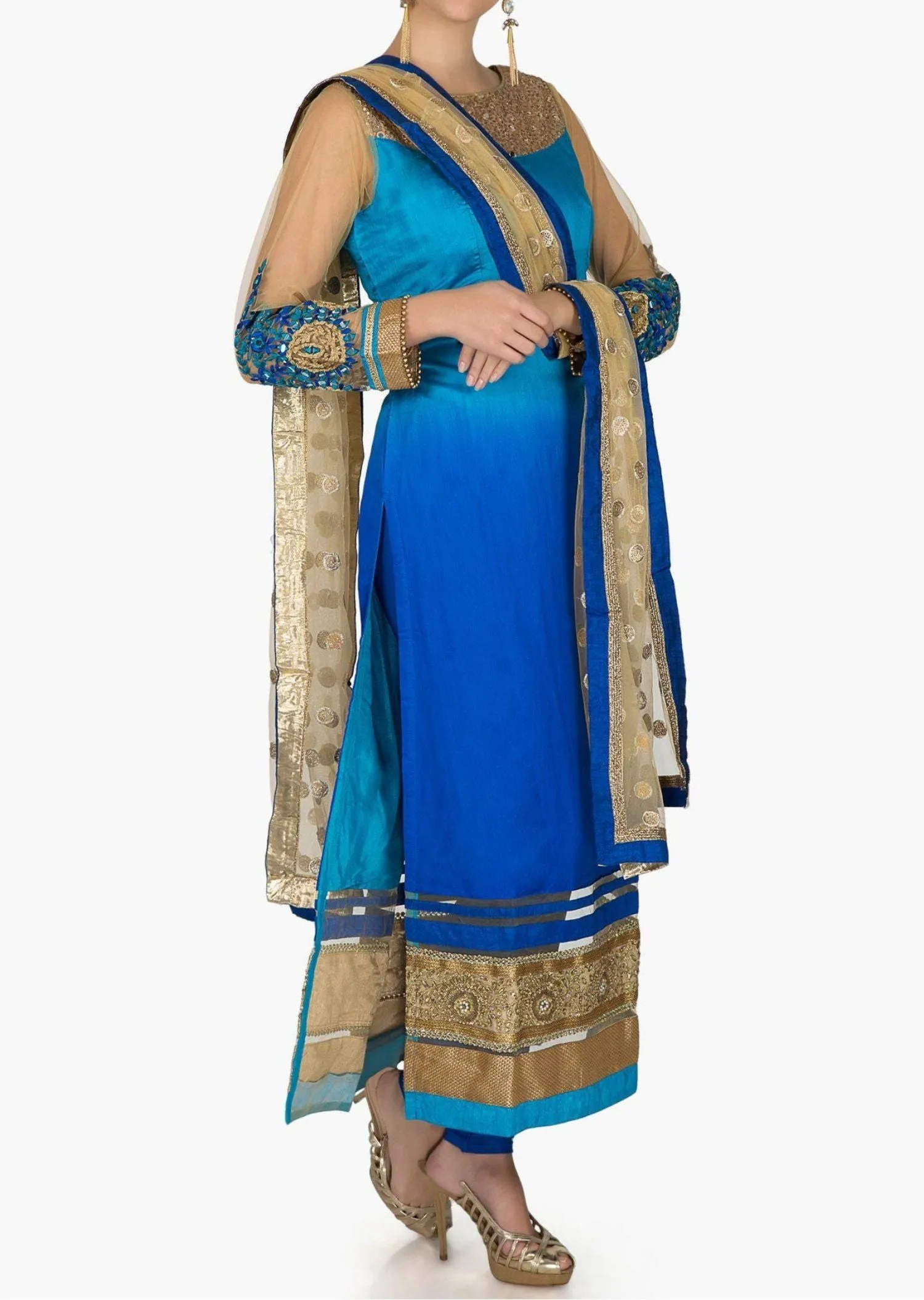 Blue shaded suit