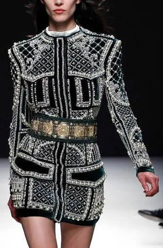 Embellished Black Velour Jacket