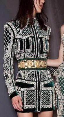 Embellished Black Velour Jacket