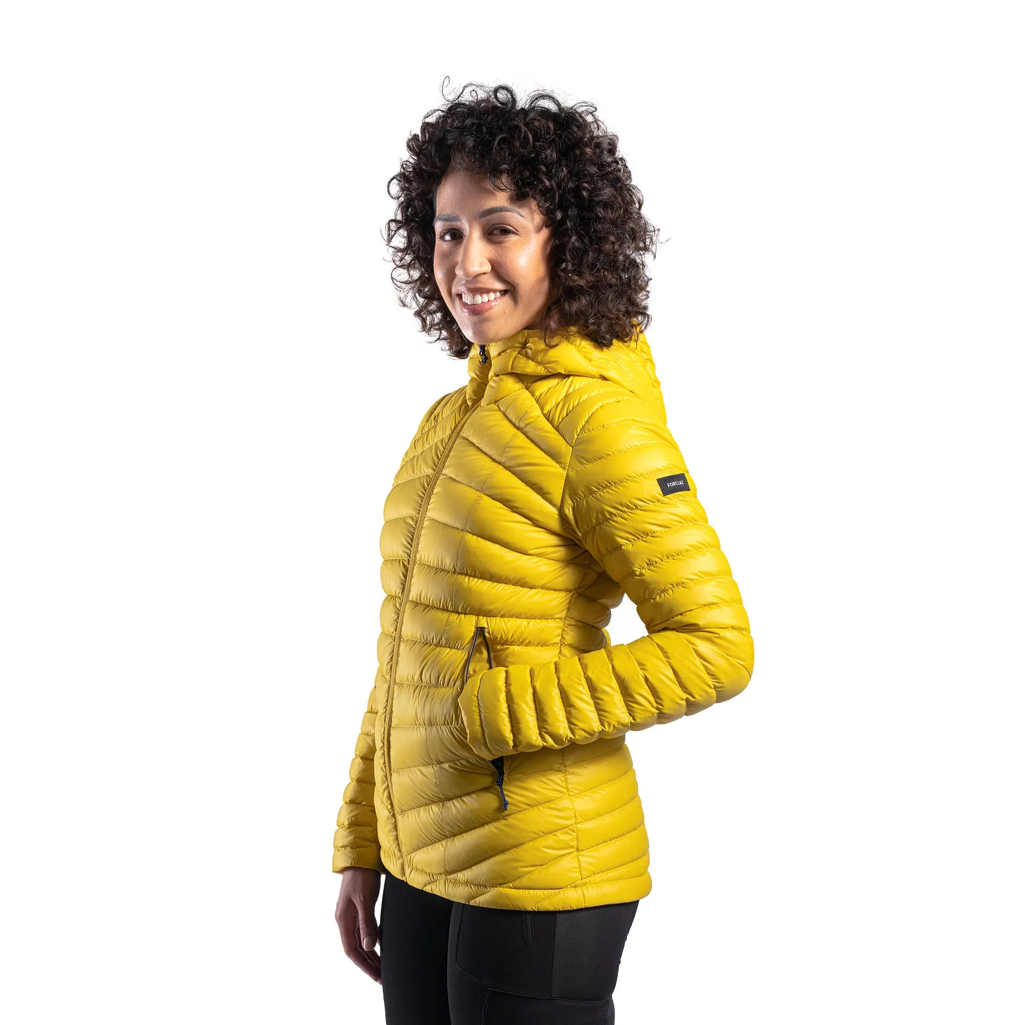 Forclaz MT100 Womens Hooded Down Puffer Jacket with Adjustable Hood