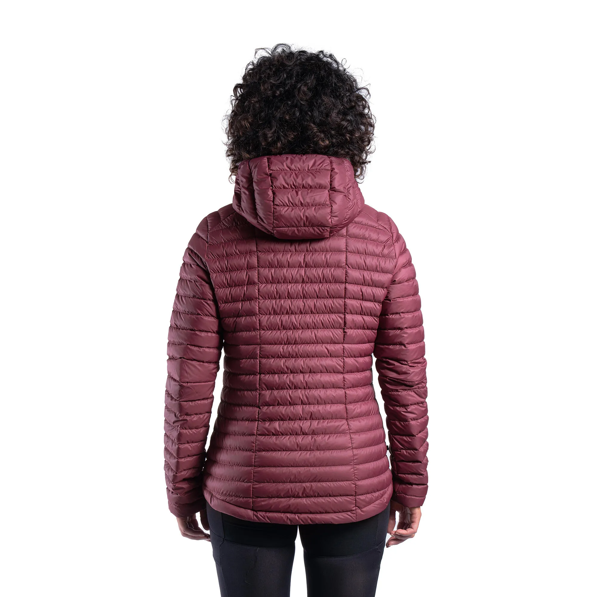 Forclaz MT100 Womens Hooded Down Puffer Jacket with Adjustable Hood