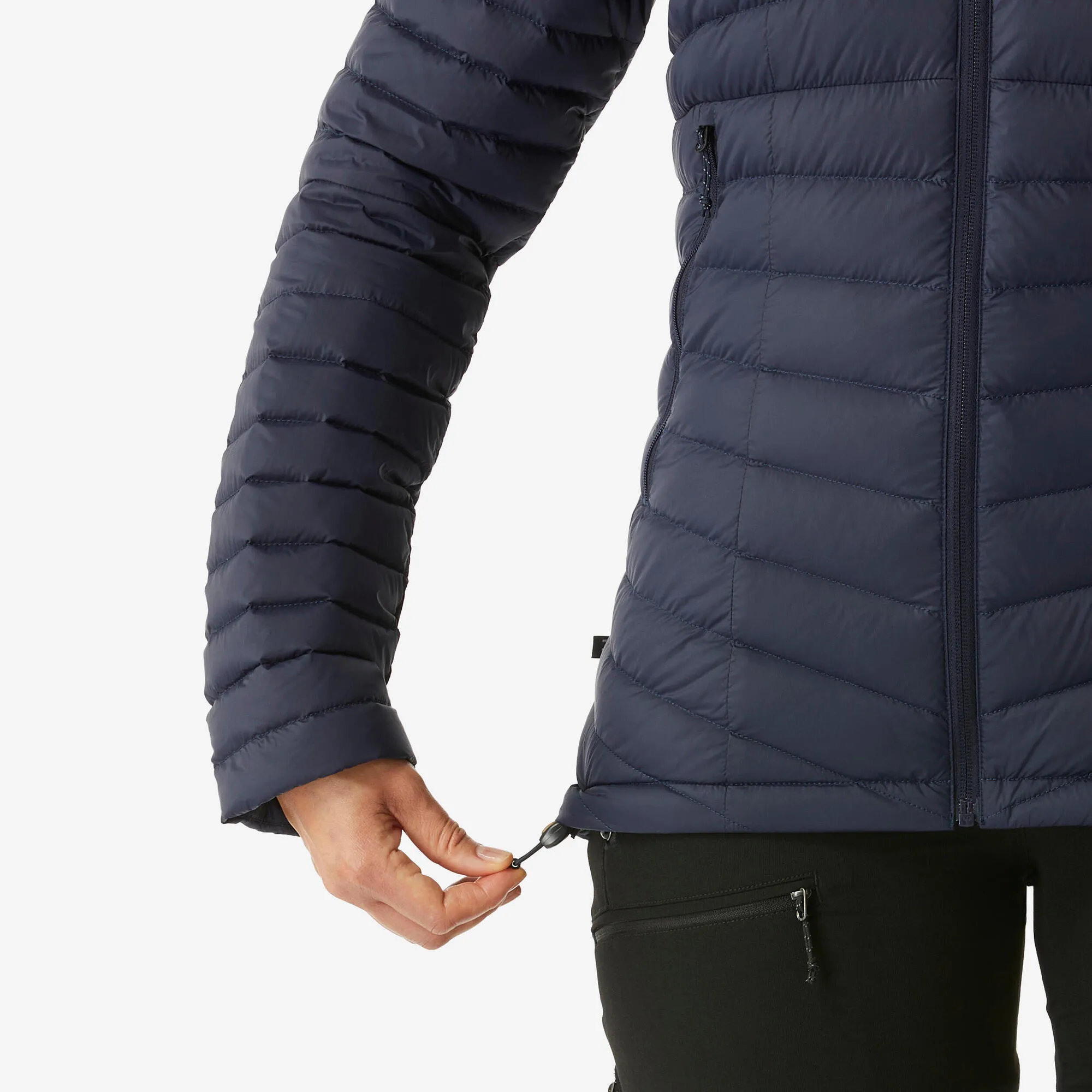 Forclaz MT100 Womens Hooded Down Puffer Jacket with Adjustable Hood