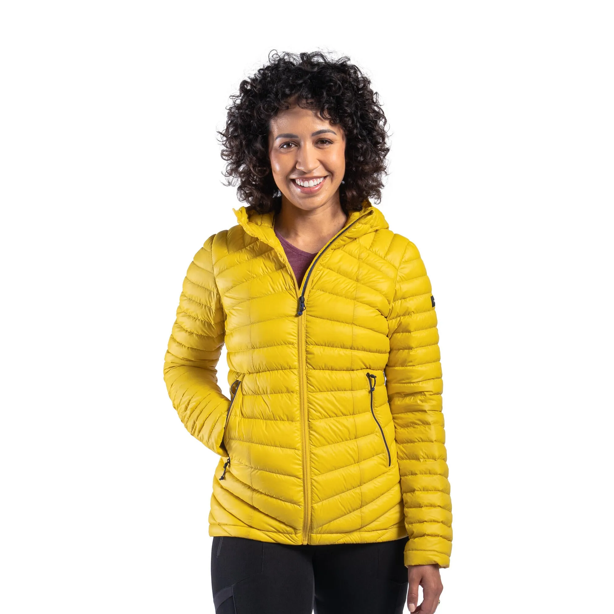 Forclaz MT100 Womens Hooded Down Puffer Jacket with Adjustable Hood
