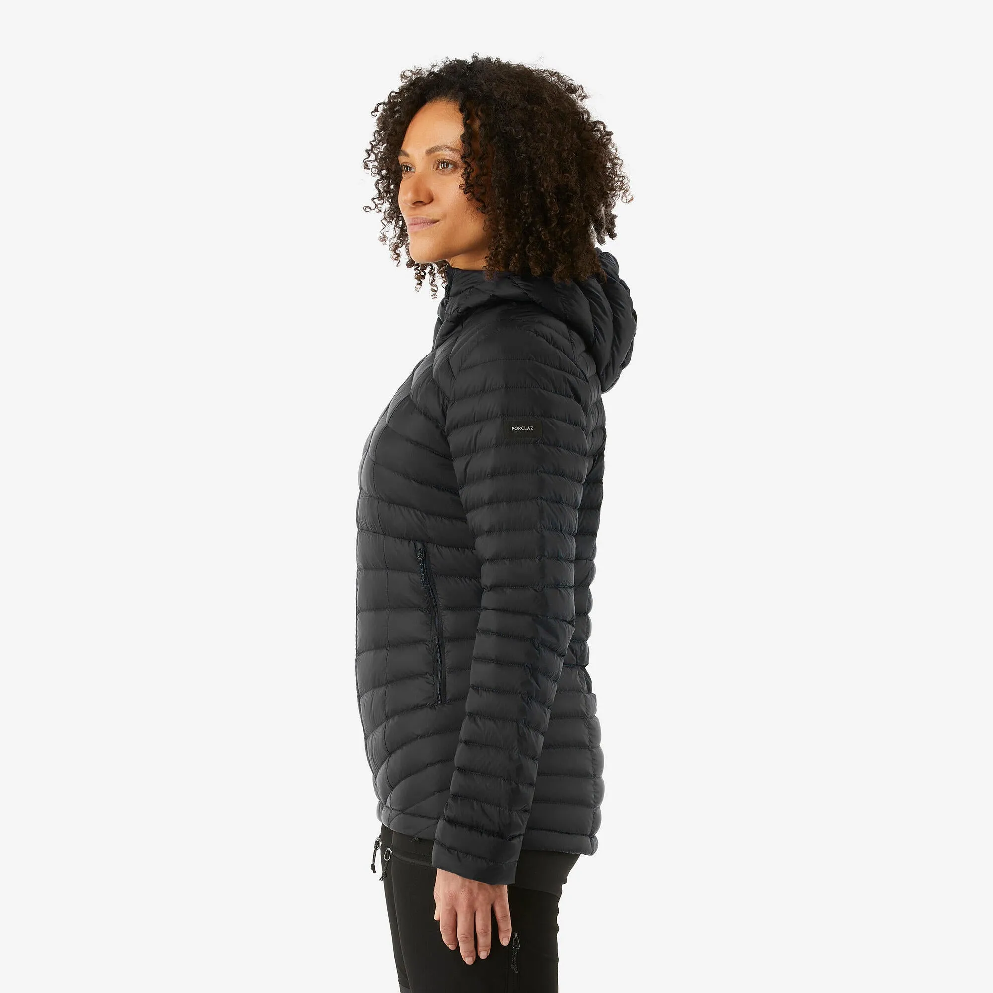 Forclaz MT100 Womens Hooded Down Puffer Jacket with Adjustable Hood