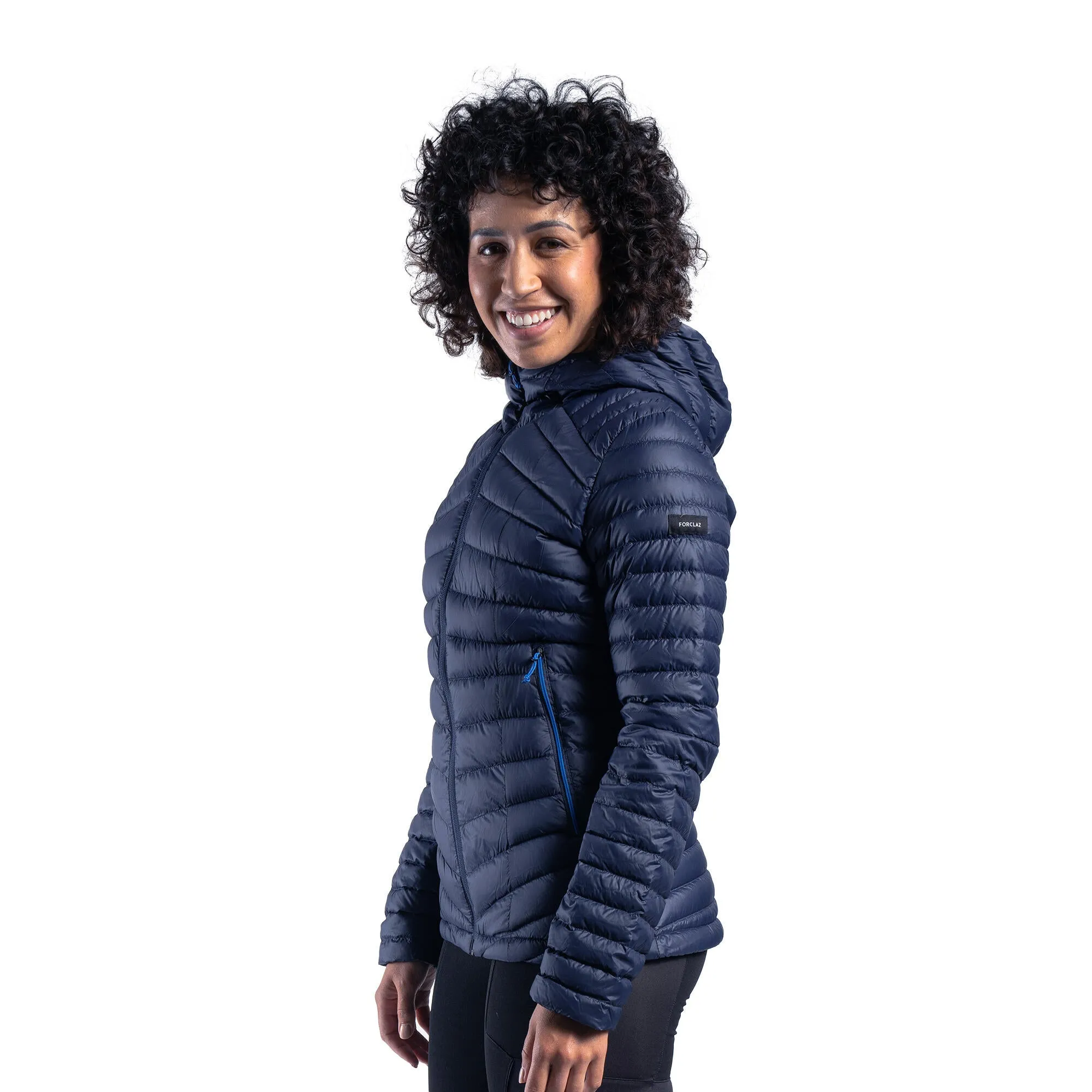 Forclaz MT100 Womens Hooded Down Puffer Jacket with Adjustable Hood