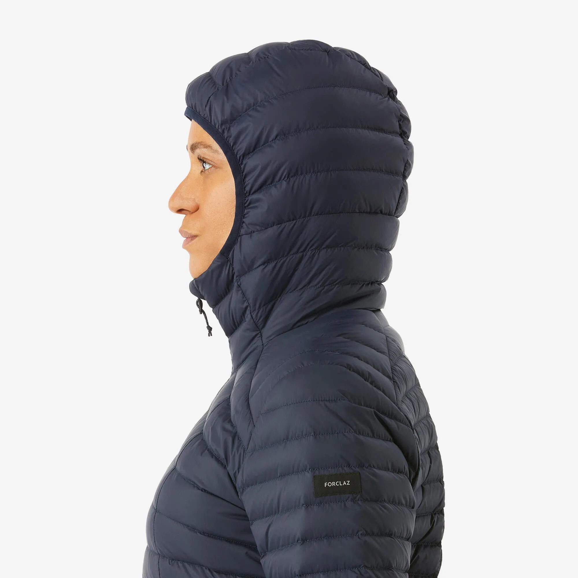 Forclaz MT100 Womens Hooded Down Puffer Jacket with Adjustable Hood